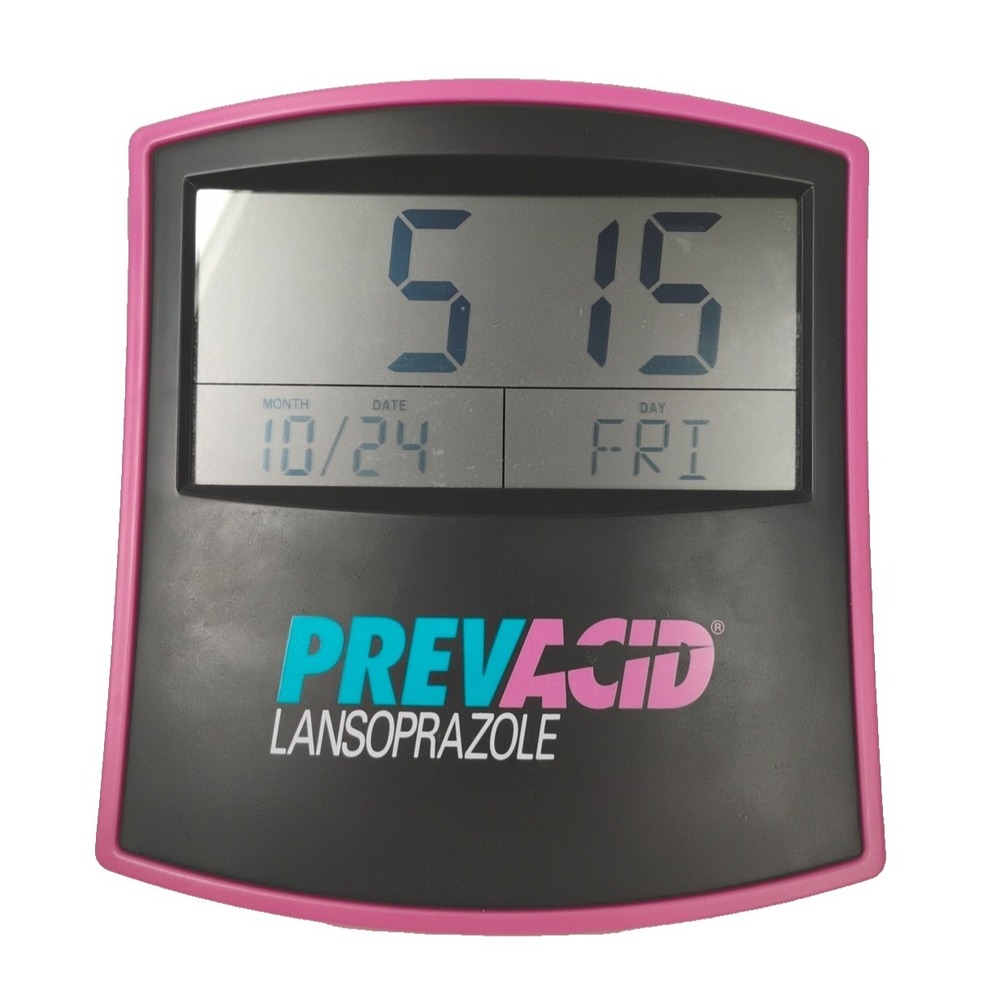 Prevacid Lansoprazole Digital Clock‎ Drug Rep Pharmaceutical Advertising Working